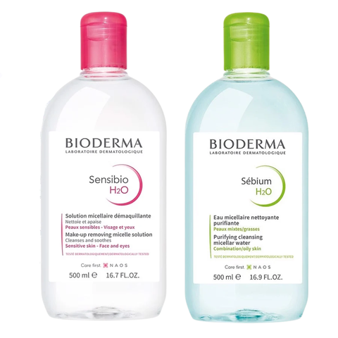 Nước Tẩy Trang Bioderma Dành Cho Da Dầu, Da Nhạy Cảm Sensibio/Sébium H2O 500ml