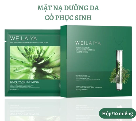 Lẻ 1 miếng mặt nạ dưỡng trắng da, chống lão hóa, dưỡng ẩm Weilaiya tinh chất hoa hồng, cỏ phục sinh 28ml