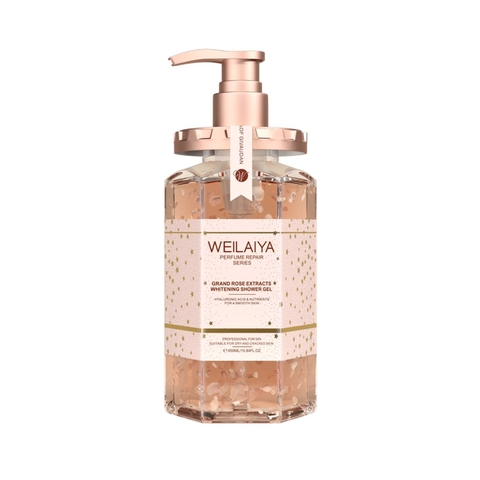 Sữa tắm trắng da cánh hoa hồng Damask Weilaiya Grand Rose Extracts Whitening Shower Gel 450ml