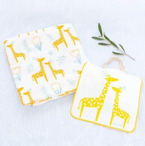 Chăn quấn hình hươu cao cổ Orunet 100% cotton MS: OGHW0816