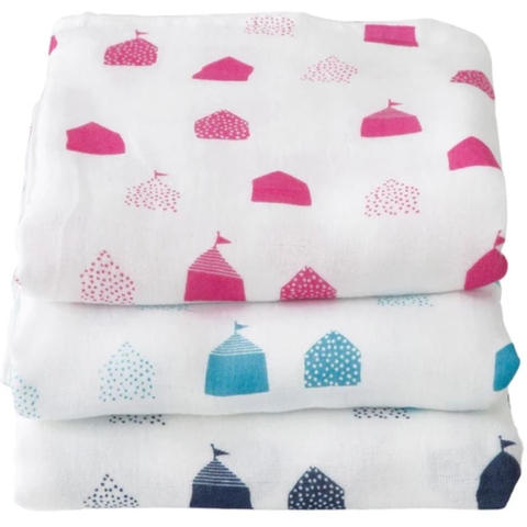 Chăn quấn nhiều họa tiết hiệu Orunet - Imabari Towel - Chất liệu 100% cotton - 100x100cm - OGHW