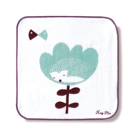 Khăn gạt lau mặt họa tiết bông hoa hiệu Orunet 100% organic cotton - Imabari Towel HW0816
