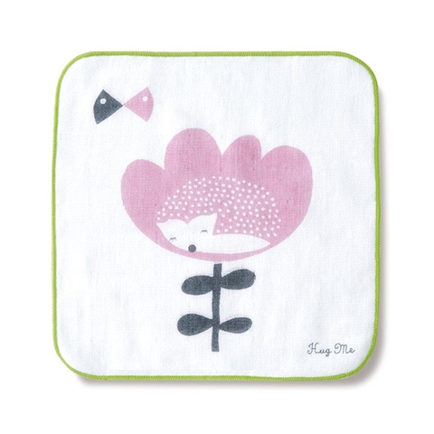 Khăn gạt lau mặt họa tiết bông hoa hiệu Orunet 100% organic cotton - Imabari Towel HW0816