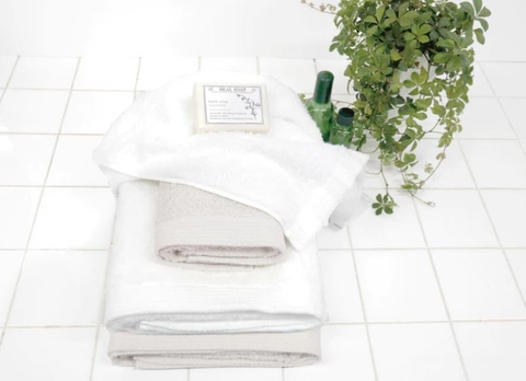 Khăn mặt 2 cái/ hộp mix 2 màu white -beige - 35*85cm hiệu Orunet MS 0401208