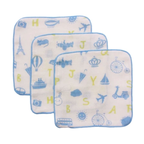 Khăn tay Mini Handkerchief (22x22cm). Hiệu Orunet. Chất liệu 100% cotton. Hàng F.O.C