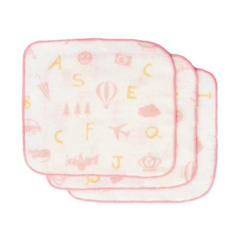 Khăn tay du lịch bộ 3 cái cho trẻ em Orunet 100% organic cotton - 35*35cm  Mã: OGWL4008