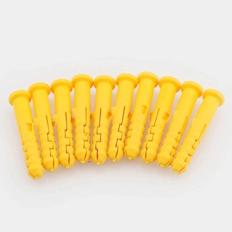 Set 10 Nở Nhựa màu Vàng 6  - Giá Rẻ , Nở Đóng Tường Chắc Chắn, Chống Gỉ - TakyHome  5080 Nở Vàng phi 6 mm