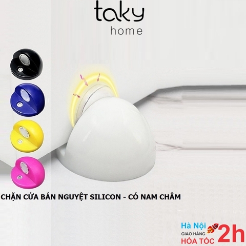 Chặn Cửa Bán Nguyệt - Chặn Cửa Silicon Nhiều Màu Đẹp - Chặn Cửa Nam Châm, Gắn Sàn, An Toàn Cho Bé, - Taky Home 1250