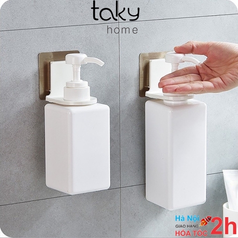 Giá Treo Bình Rửa Tay, Sửa Tắm, Dầu Gội Có Vòi Dán Tường Phòng Tắm, Sử Dụng Miếng Dán 3M Siêu Chắc, Taky Home 4012