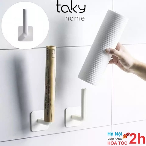 Giá Treo Giấy Cuộn, Móc Gài Vung Nồi, Móc Treo Đồ Dính Tường Đa Năng, TakyHome 4070