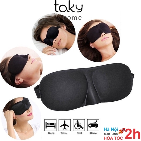 Mặt Nạ Che Mắt Ngủ Văn Phòng, Miếng Bịt Mắt Ngủ 3D Thoáng Khí Cho Giấc Ngủ Ngon, Trên Xe Ô tô, Máy Bay, Thoáng Khí, Mềm Mại Cho Giấc Ngủ Ngon,  TakyHome 5130