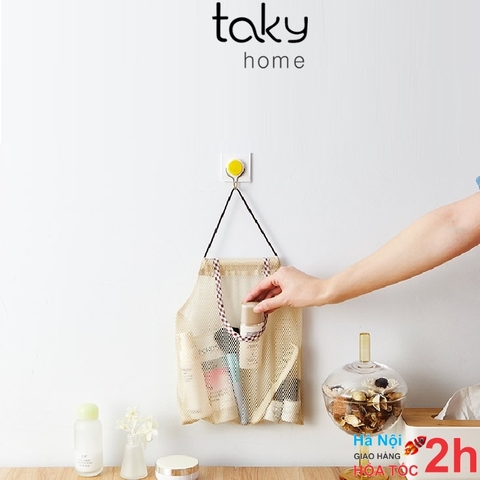 Túi Lưới Đa Năng, Đựng Hành Tỏi, Hoa Quả Cho Nhà Bếp, Túi Đựng Mỹ Phẩm, Vật Dụng Cá Nhân, Tặng Kèm Móc Dán, TakyHome 5270