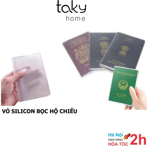 Vỏ Bao Passport – Vỏ Bọc Hộ Chiếu - Ví Đựng Hộ Chiếu Dẻo Trong Suốt, Sạch Sẽ, Tiện Dụng, An Toàn Khi Đi Du Lịch, TakyHome 5310