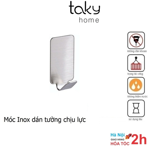 Móc Dán Tường Siêu Dính, Móc Treo Đồ Đa Năng, Móc Inox Siêu Chắc Chắn, Chịu Lực Tốt, Tiện Lợi,  Taky Home 2002