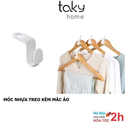 3 Móc Nhựa Nối Móc Treo Quần Áo, Treo Đồ Đa Năng, Tiện Dụng Tủ Quần Áo, Gọn Gàng, Tiết Kiệm Không Gian. TakyHome 2290