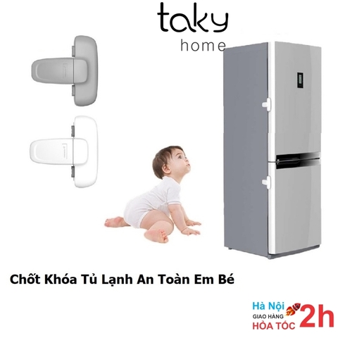 Chốt Khóa Cánh Cửa Tủ Lạnh, Khóa Tủ Lạnh An Toàn Cho Bé, Chắc Chắn Bảo Vệ Cho Em Bé, Tiện Dụng Cho Mẹ, TakyHome 3105