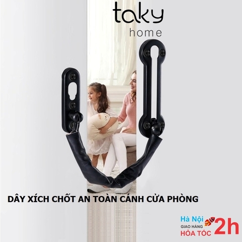 Chốt An Toàn Cửa, Dây Xích Chốt An Toàn Cửa Nhà, Cửa Phòng, Đề Phòng Đột Nhập Và Đẩy Cửa Vào Khi Mở Cửa, TakyHome 3113