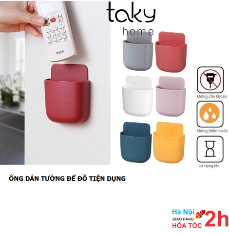 Ống Dán Tường, Kệ Để Đồ Đa Năng, Với Miếng Dán 3M Không Khoan Đục Tường, Tiện Dụng, Gọn Gàng, Taky Home 4004