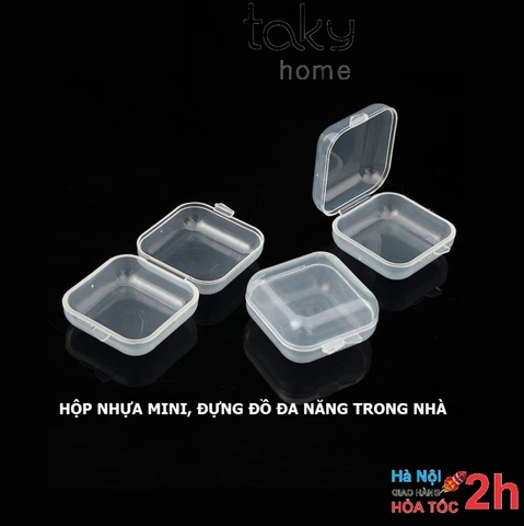 3 Hộp Nhựa Mini Trong Suốt, Đựng Đồ Dùng Cá Nhân, Đựng Thuốc, Để Đồ Nhỏ Tiện Dụng Trong Gia Đình, TakyHome 5030