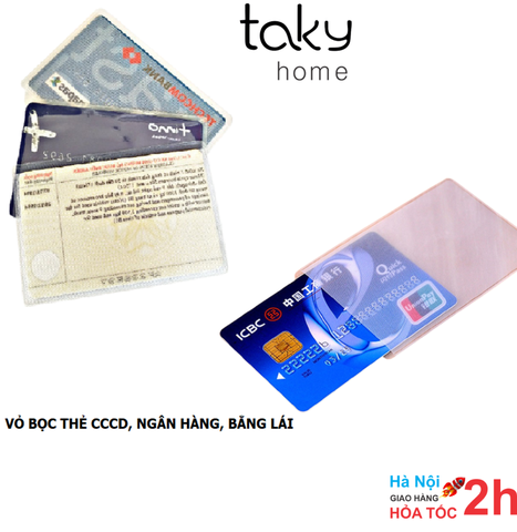 Combo 4 Vỏ Bọc Căn Cước Công Dân, Thẻ ATM, Thẻ Sinh Viên, Thẻ Nhân Viên, Bảo Vệ Thẻ Cho Sạch Sẽ, Vệ Sinh, TakyHome 5959