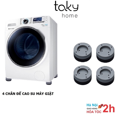 Combo 4 Chân Đế Máy Giặt, Miếng Đệm Cao Su Lót Chân Máy Giặt Chống Ồn, Chống Rung, Tiện Dụng, An Toàn - TakyHome 5960