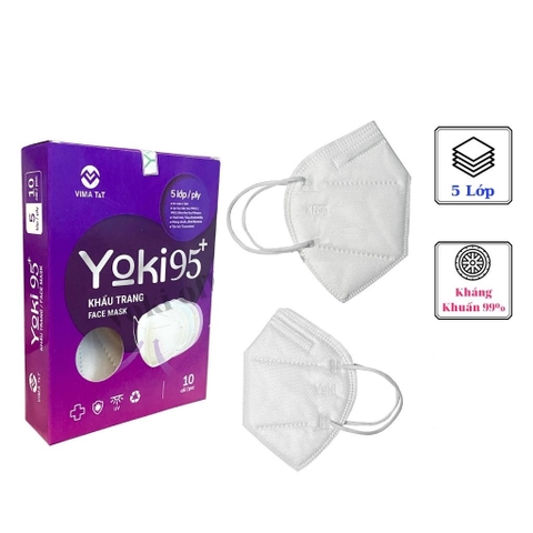 10 Khẩu Trang KN95 + Cấu Trúc 5 Lớp Kháng Khuẩn Chống Bụi Mịn PM2.5, An Toàn  - TakyHome 7795