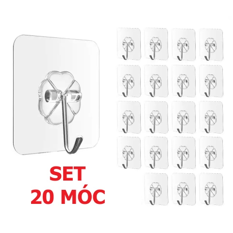 20 Móc Dán Tường Trong Suốt, Treo Đồ Dùng Tiện Dụng, Móc Dính Tường Siêu Dính, Móc Trong Suốt Đa Năng, Móc Treo Chìa Khóa, Đồ Dùng Cá Nhân, Đồ Gia Đình TakyHome 2213Set20