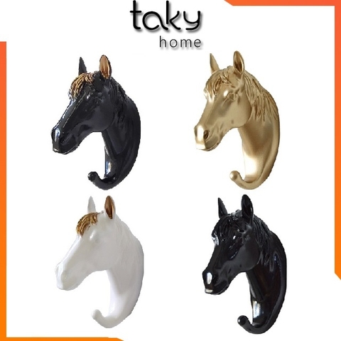 Móc Treo Hình Đầu Ngựa, Móc Treo Đồ Đa Năng, Móc Dán Tường Trang Trí, Kiểu Dáng Retro, TakyHome 2242