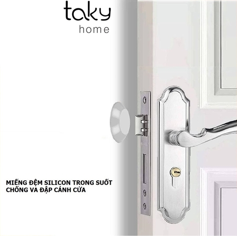 Miếng Đệm Trong Suốt Silicone, Chặn Cửa Dán Tường, Chống Va Đập Cánh Cửa, Mềm Mại Và Siêu Dính, TakyHome 1700