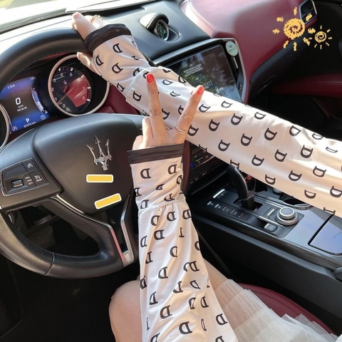 Găng Tay Áo Chống Nắng Dáng Rộng Bằng Lụa Mát, Hình Đẹp, Chống Tia Cực Tím, Thời Trang Mùa Hè Cho Nữ. TakyHome 7780