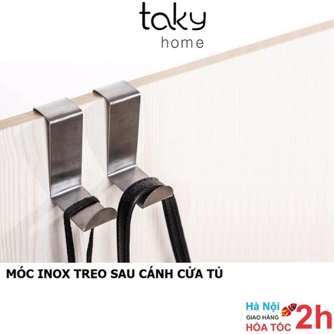 2 Móc Inox, Treo Đồ Đa Năng Hình Chữ Z, Móc Gài Sau Cánh Tủ Bếp, Tiện Dụng Trong Không Gian Bếp. TakyHome 2016set2