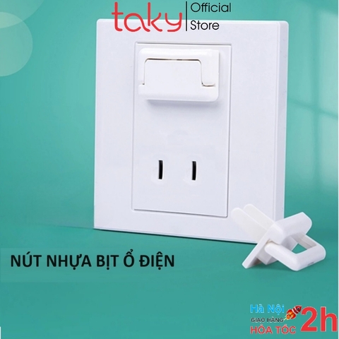 10 Nút Nhựa Bịt Ổ Điện Chống Giật 2 Chân Nhưa Cao Cấp Nhỏ Gọn Chắc Chắn Bảo Vệ An Toàn Cho Bé - Takyhome 8800