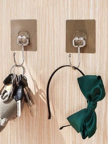 Móc Dán Tường INOX Chịu Lực 5kg, Móc Dán Chịu Lực Loại Tốt, Nhỏ Gọn Tiện Dụng Gia Đình Và Văn Phòng TakyHome 2214