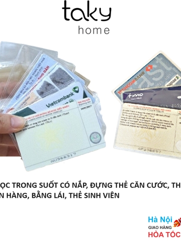 Combo 3 Bọc Thẻ Căn Cước, Vỏ Silicon, Loại Trong Suốt, Bao Đựng Có Nắp, Nhân Viên, Ngân Hàng, Sinh Viên. Takyhome 5979