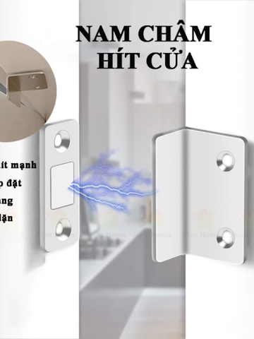 Bộ Nam Châm Giữ Cửa Tủ, Dán Chốt Giữ Cánh Tủ Quần Áo, Ngăn Kéo, Tủ Bếp Tiện Lợi, Lực Hút Mạnh, TakyHome 3430