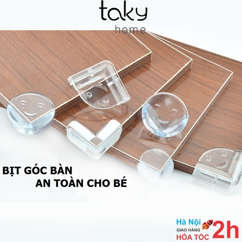 Set 4 Miếng Silicon Bịt Góc Bàn Bảo Vệ An Toàn Cho Bé, Tiện Dụng Trong Gia Đình, TakyHome 5500