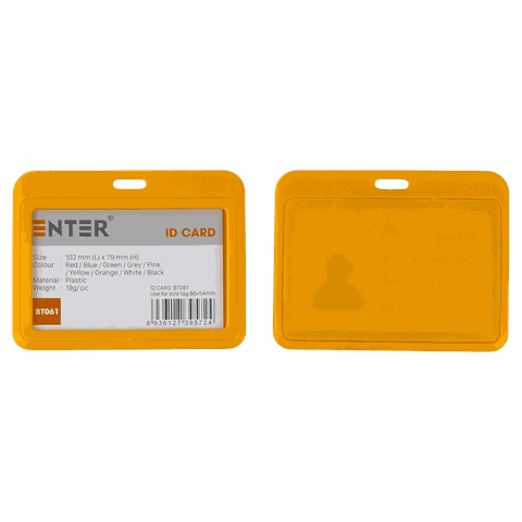 Bảng tên Enter BT061 5.4x8.6cm 1 mặt ngang cam-SM