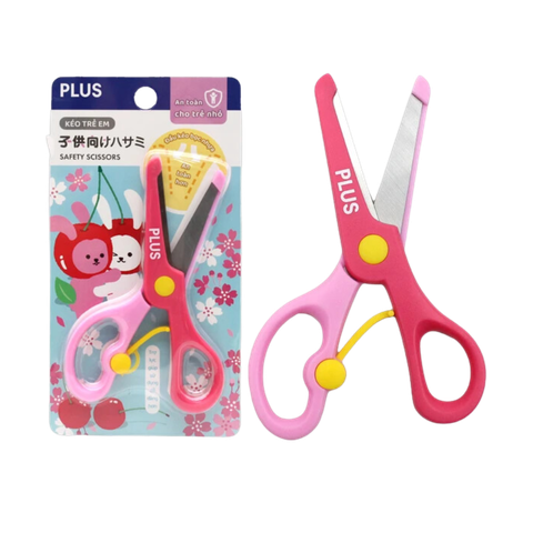 Kéo học sinh Plus lưỡi kim loại 200-V018 hồng-HV