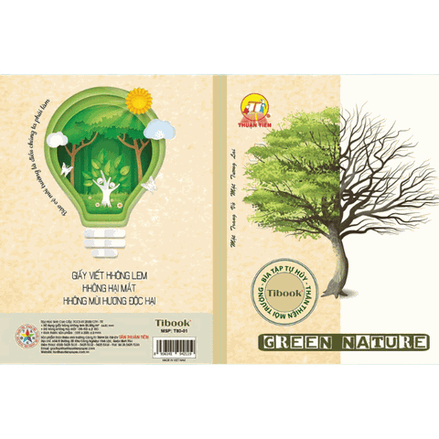 Tập học sinh 200 trang Green Nature Thuận Tiến - Định Lượng 80gsm