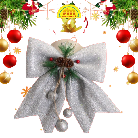 Noel-Nơ trang trí 25x30cm 91-201-JC