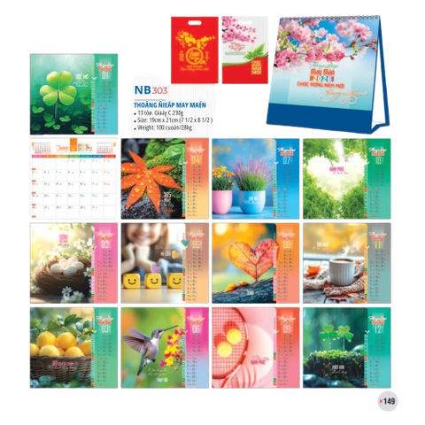 Lịch bàn chữ A 2026-NB