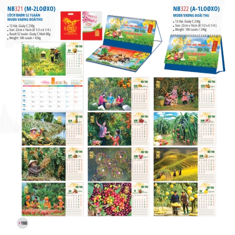 Lịch bàn 2 lò xo 2026-NB