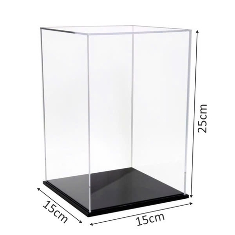 Hộp mica Enter BOX108 15x15x25cm mica dày 2mm, đế đen 5mmx2 chữ nhật đứng-SM