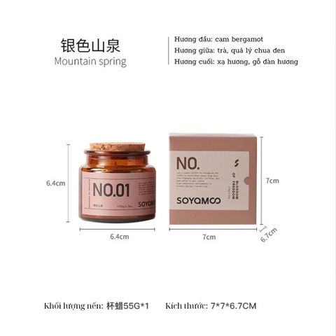 Nến thơm SOYAMOO Fragrance Archive 55g - Or - Teak Tobacco