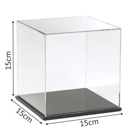 Hộp mica Enter BOX102 15x15x15cm mica dày 2mm, đế đen 5mmx2 vuông-SM