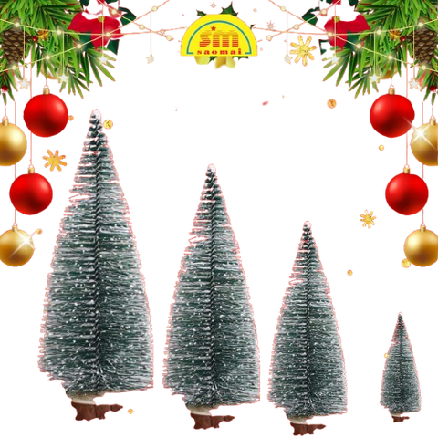 Noel-Set 4 cây thông tròn phủ tuyết 15cm 91-1902-JC