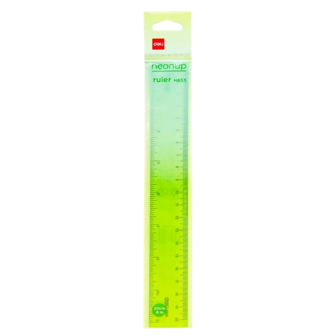 Thước 20cm Deli H653 cực quang-LA