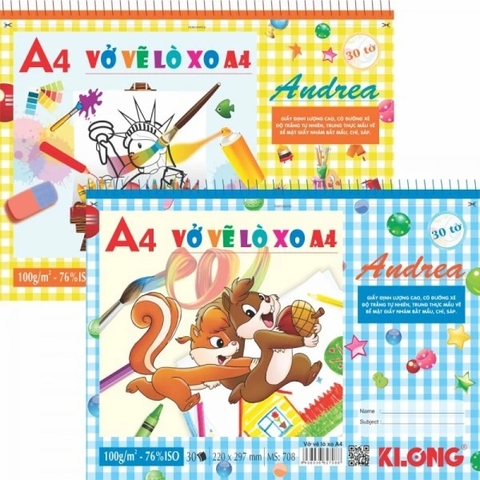 Tập vẽ A4 Klong TP708 (30 tờ)-KL