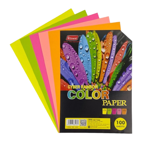 Bìa A4 dạ quang trộn 5 màu 80gsm TMG 8406-KP