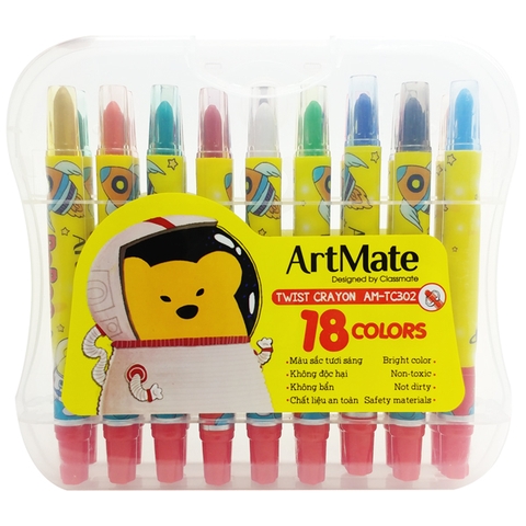 Sáp vặn ArtMate 18 màu AM-TC302-TK